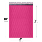 6x10 pink poly bubble mailer #0 padded shipping bag

