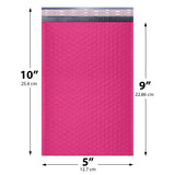 5x10 Hot Pink poly bubble mailer — #00 self-seal padded envelope, 250 pack