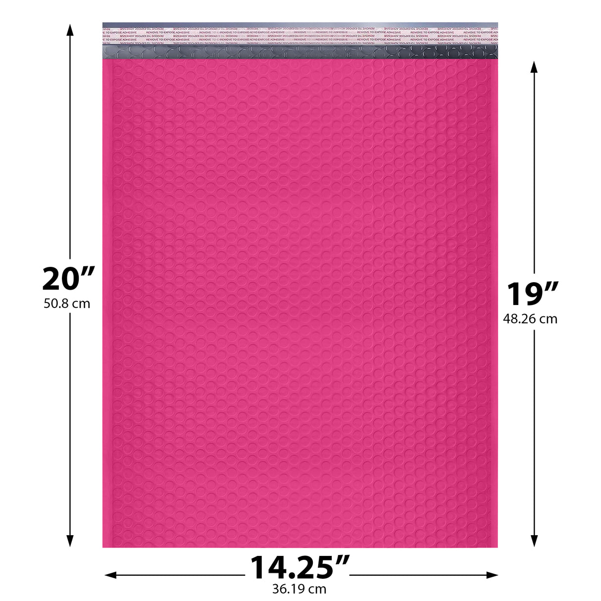 14.25x20 pink poly bubble mailer #7 padded shipping bag
