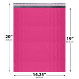 14.25x20 pink poly bubble mailer #7 padded shipping bag
