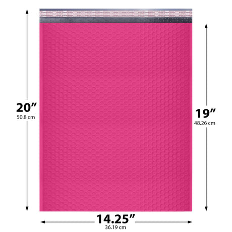 14.25x20 pink poly bubble mailer #7 padded shipping bag
