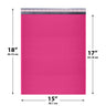 15x18 Hot Pink poly bubble mailer — #8 self-seal padded envelope, 50 pack