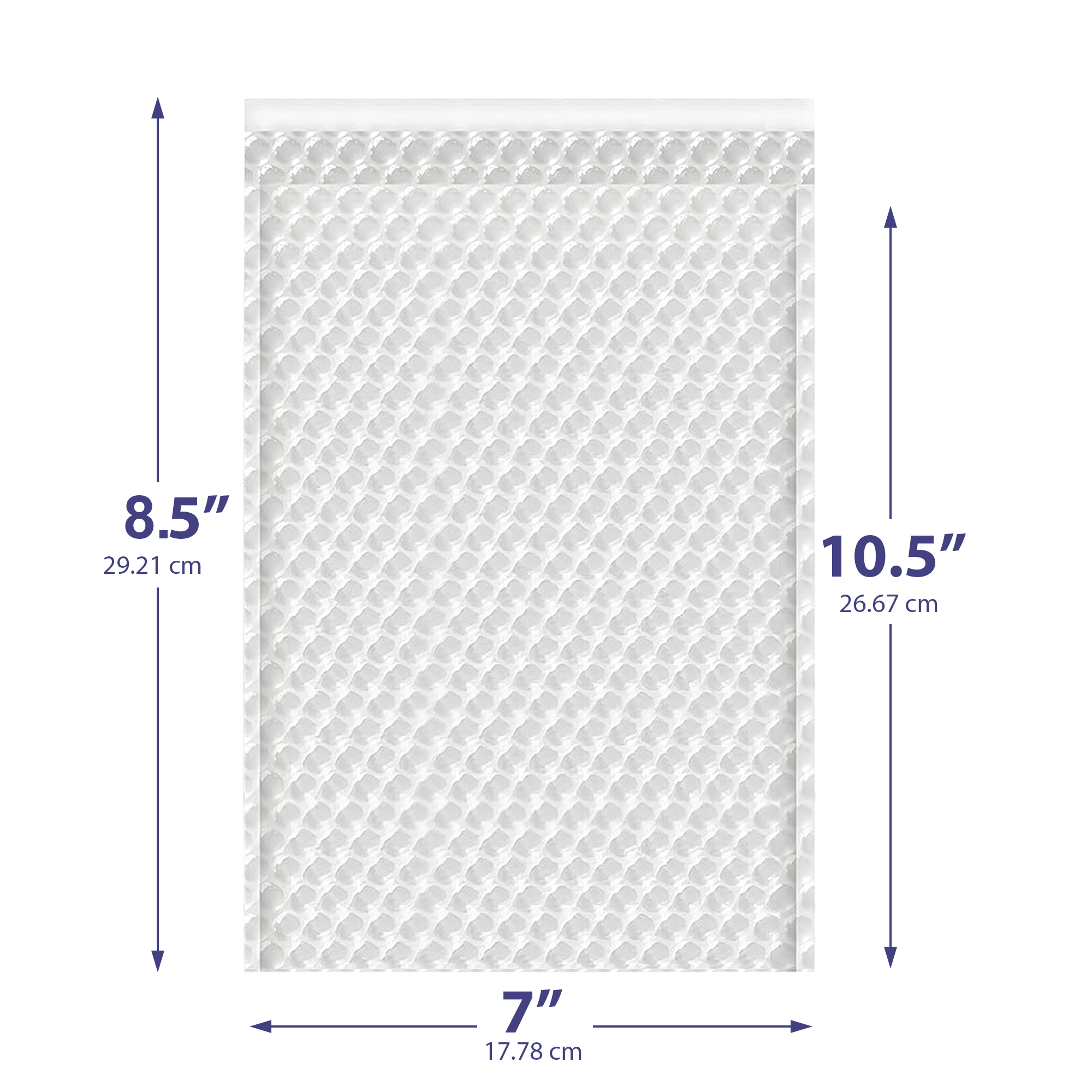 7x8.5 Clear Bubble Out Bags – Padded Self-Seal Sleeves