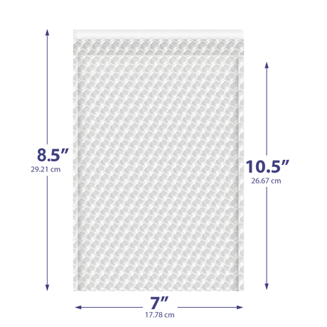 7.85x12 clear bubble out bag – LDPE pouch for crafts & accessories