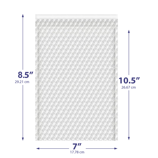 7.85x12 clear bubble out bag – LDPE pouch for crafts & accessories