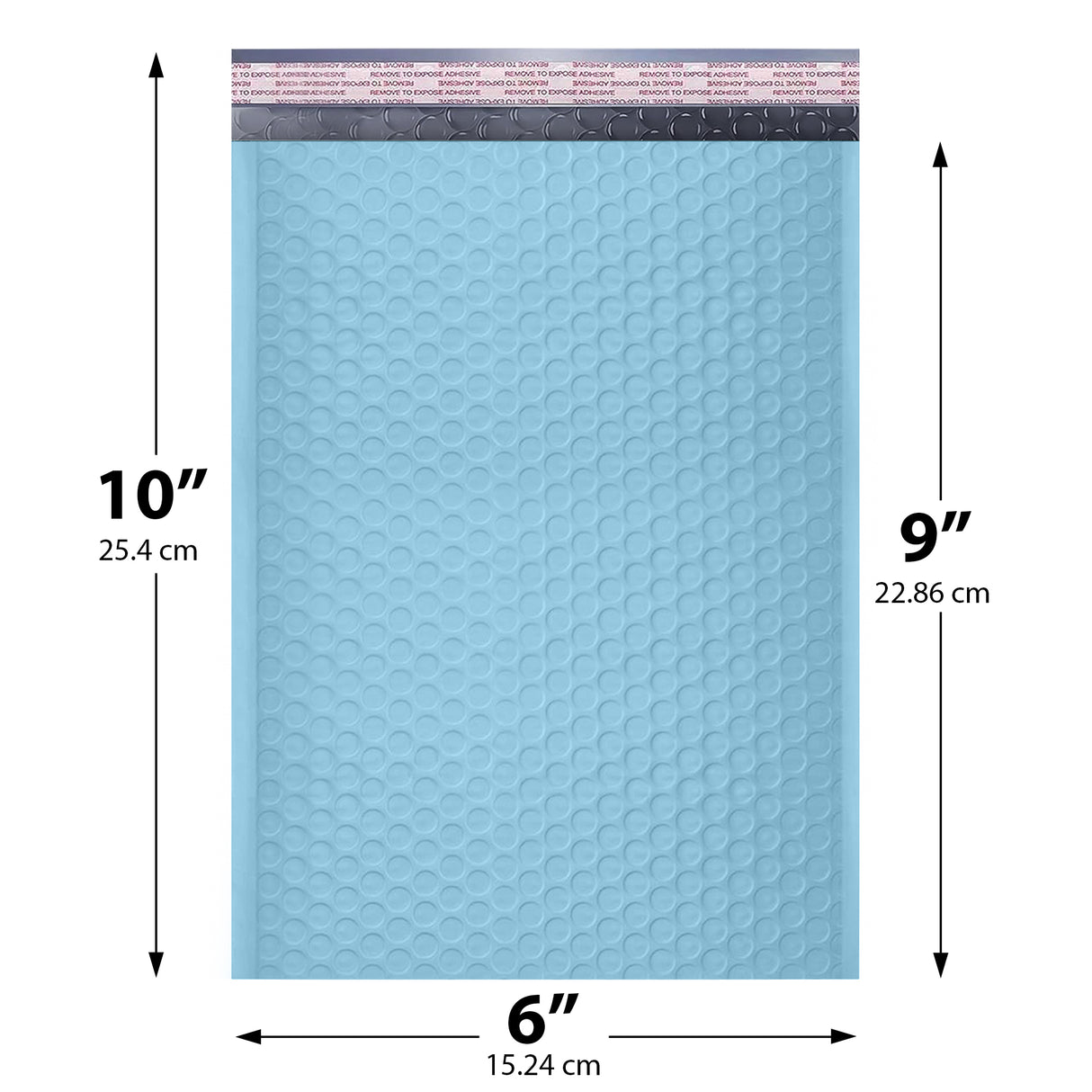 6x10 light blue poly bubble mailer #0 padded shipping bag
