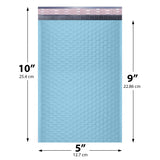 5x10 Light Blue poly bubble mailer — #00 self-seal padded envelope, 250 pack