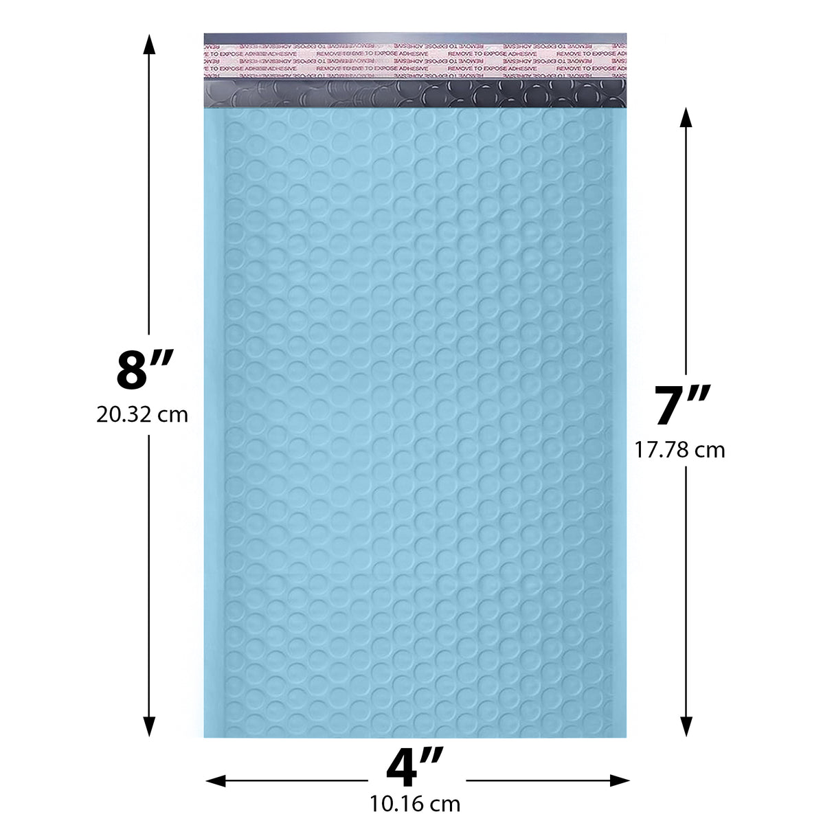 4x8 light blue poly bubble mailer #000 padded shipping bag
