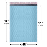 7.25x12 light blue poly bubble mailer #1 padded shipping bag
