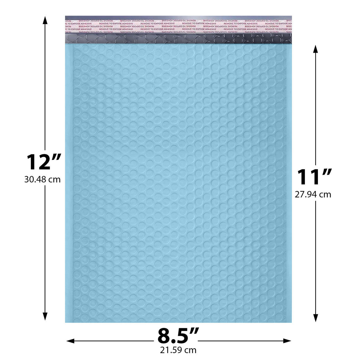 8.5x12 light blue poly bubble mailer #2 padded shipping bag
