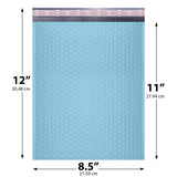 8.5x12 light blue poly bubble mailer #2 padded shipping bag
