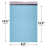 8.5x14.5 Light Blue poly bubble mailer — #3 self-seal padded envelope, 100 pack