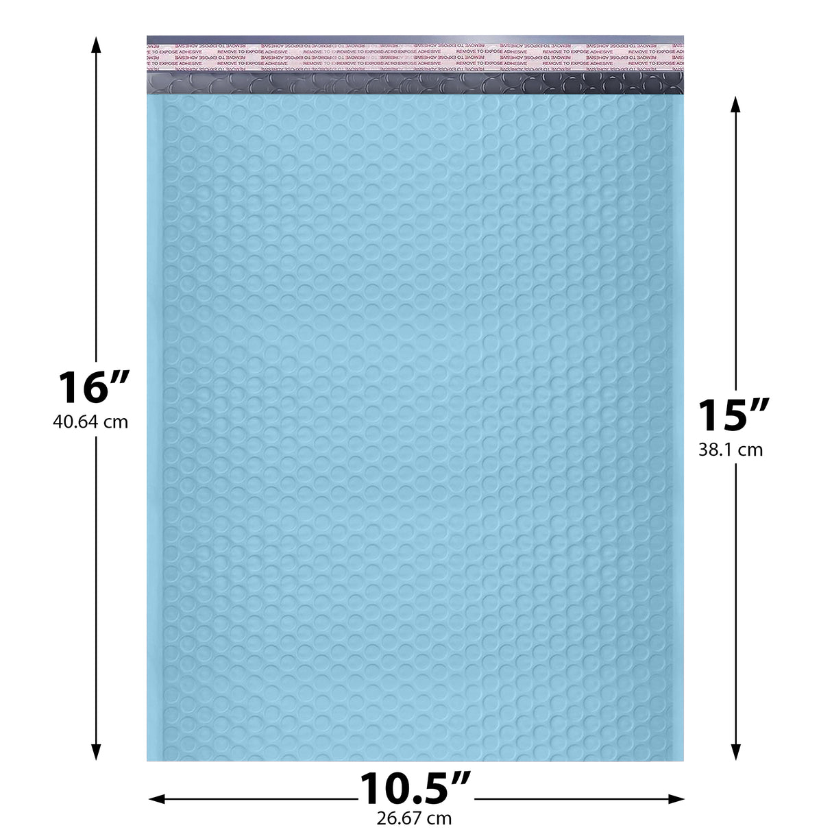 10x13 light blue poly bubble mailer padded shipping bag
