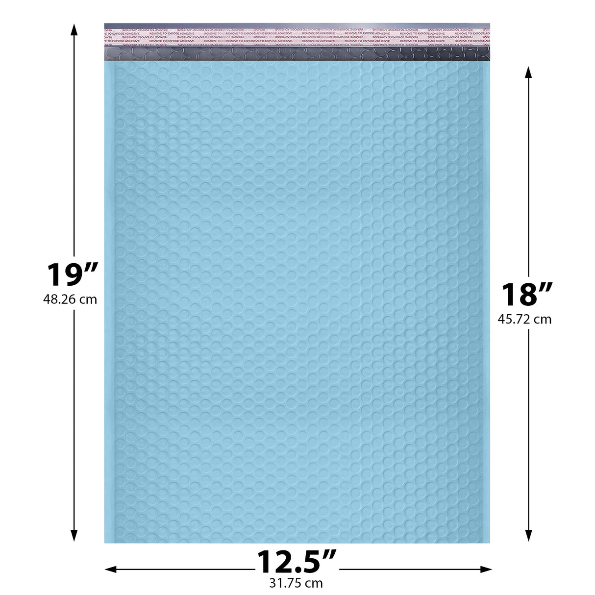 12x15 light blue poly bubble mailer custom padded shipping bag
