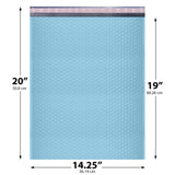 14.25x20 light blue poly bubble mailer #7 padded shipping bag
