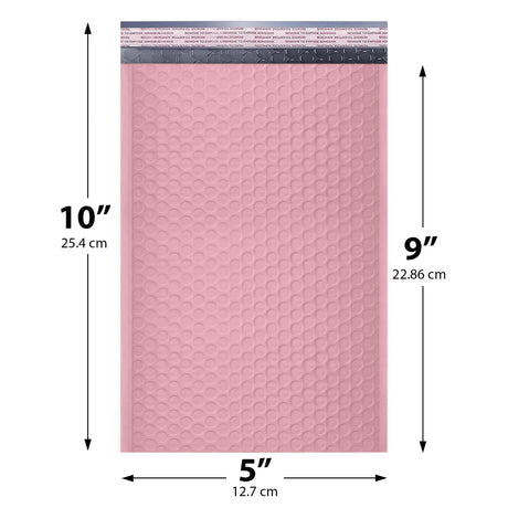 5x10 Light Pink poly bubble mailer — #00 self-seal padded envelope, 250 pack
