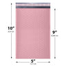 5x10 Light Pink poly bubble mailer — #00 self-seal padded envelope, 250 pack