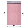 4x8 light pink poly bubble mailer #000 padded shipping bag