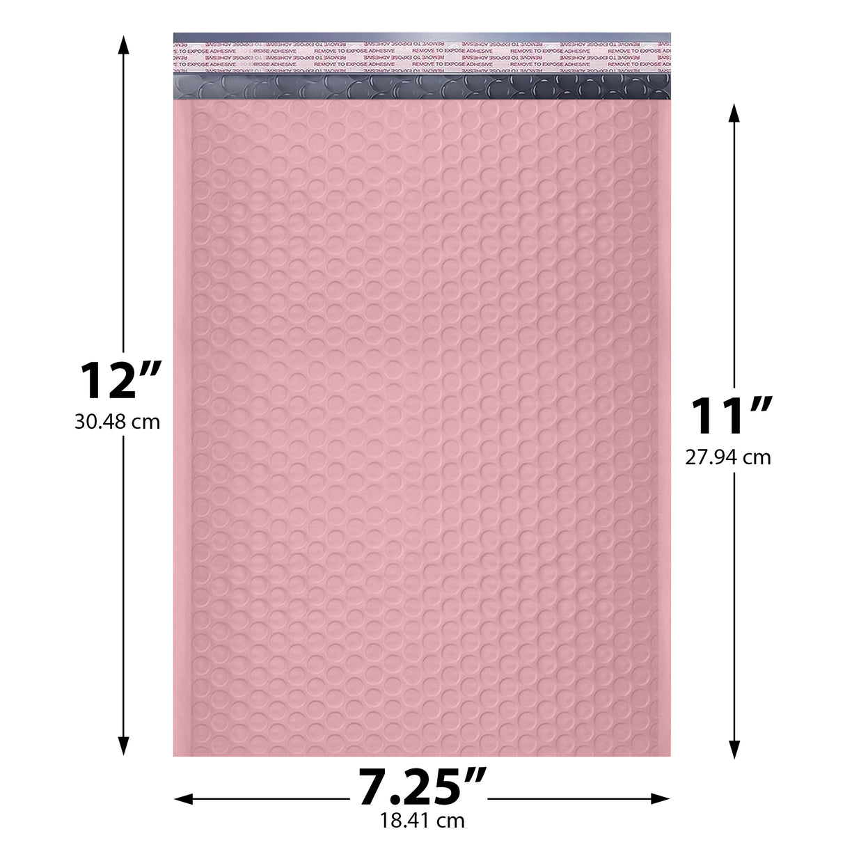 7.25x12 light pink poly bubble mailer #1 padded shipping bag
