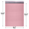 9.5x14.5 light pink poly bubble mailer #4 padded shipping bag
