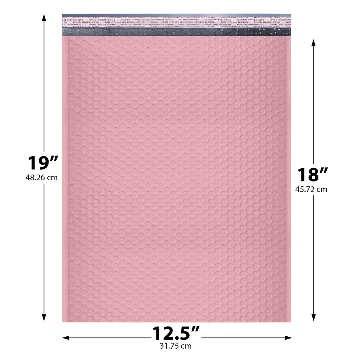 12x15 light pink poly bubble mailer custom padded shipping bag
