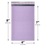 4x8 Lilac Purple poly bubble mailer — #000 self-seal padded envelope, 500 pack
