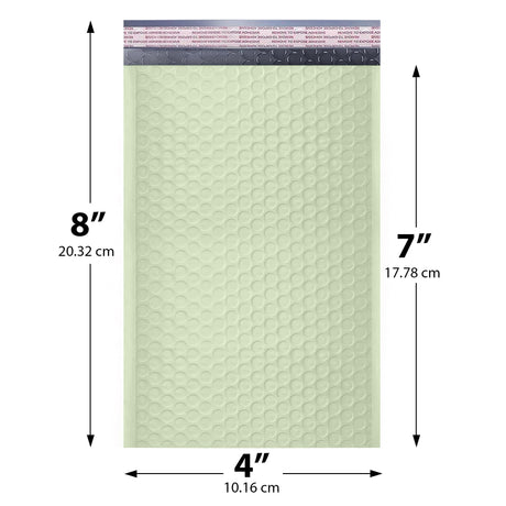 4x8 Mint Green poly bubble mailer — #000 self-seal padded envelope, 500 pack