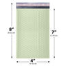 4x8 Mint Green poly bubble mailer — #000 self-seal padded envelope, 500 pack