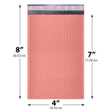 4x8 Pale Pink poly bubble mailer — #000 self-seal padded envelope, 500 pack