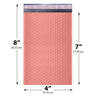 4x8 Pale Pink poly bubble mailer — #000 self-seal padded envelope, 500 pack