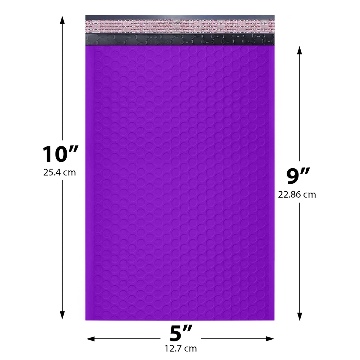 5x10 Purple poly bubble mailer — #00 self-seal padded envelope, 250 pack