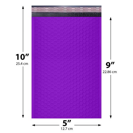 5x10 Purple poly bubble mailer — #00 self-seal padded envelope, 250 pack