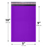 5x10 Purple poly bubble mailer — #00 self-seal padded envelope, 250 pack