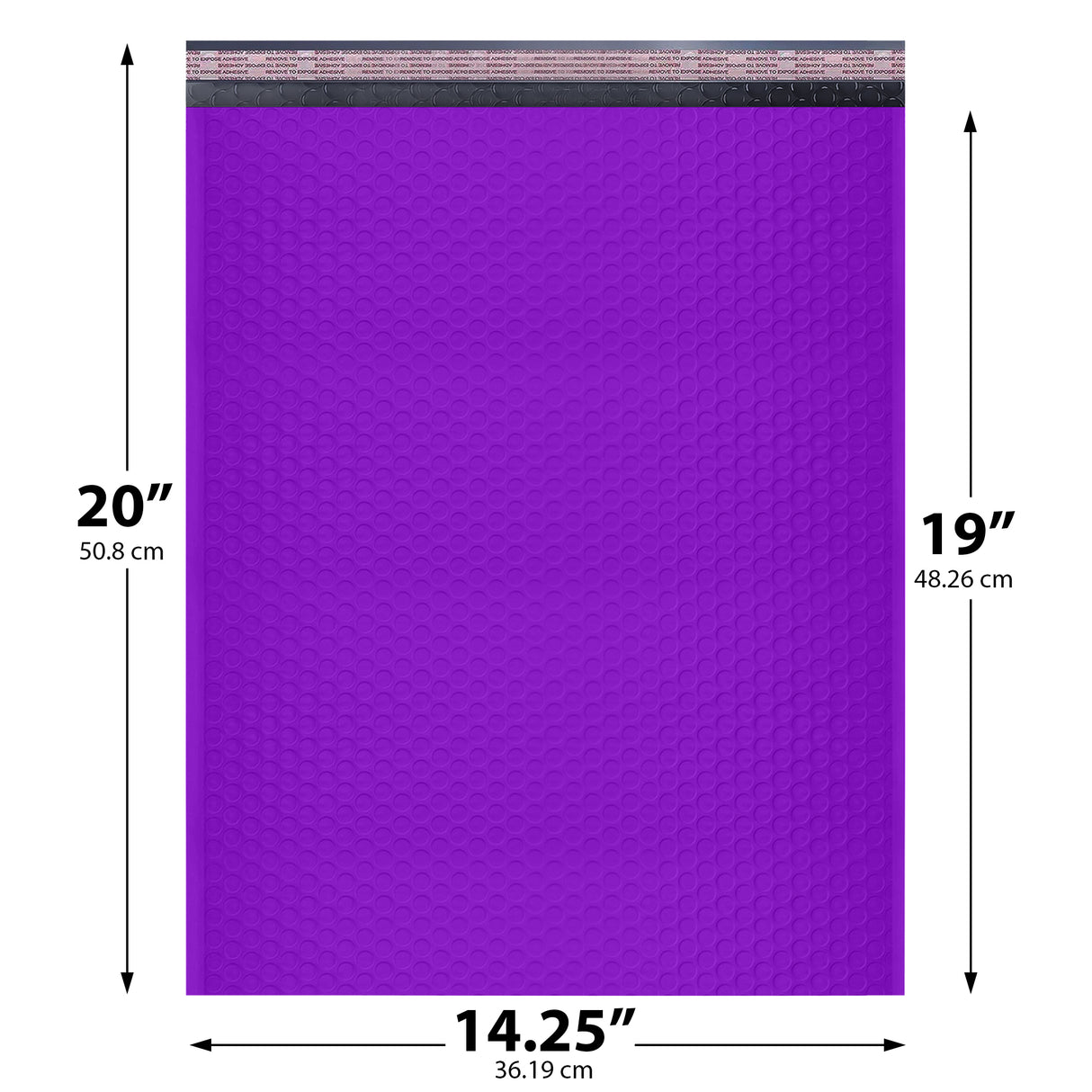 14.25x20 purple poly bubble mailer #7 padded shipping bag
