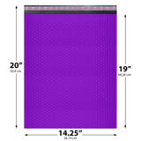 14.25x20 purple poly bubble mailer #7 padded shipping bag
