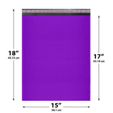 15x18 Purple poly bubble mailer — #8 self-seal padded envelope, 50 pack