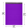 15x18 Purple poly bubble mailer — #8 self-seal padded envelope, 50 pack