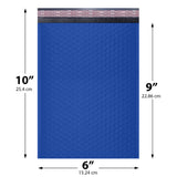 6x10 royal blue poly bubble mailer #0 padded shipping bag
