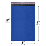 5x10 Royal Blue poly bubble mailer — #00 self-seal padded envelope, 250 pack