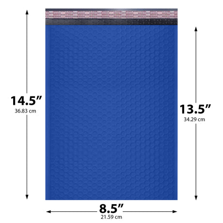 8.5x14.5 Royal Blue poly bubble mailer — #3 self-seal padded envelope, 100 pack