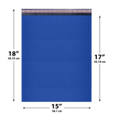 15x18 Royal Blue poly bubble mailer — #8 self-seal padded envelope, 50 pack