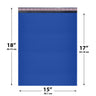 15x18 Royal Blue poly bubble mailer — #8 self-seal padded envelope, 50 pack