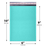 6x10 teal poly bubble mailer #0 padded shipping bag
