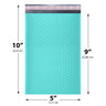 5x10 Teal poly bubble mailer — #00 self-seal padded envelope, 250 pack