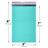 4x8 teal poly bubble mailer #000 padded shipping bag
