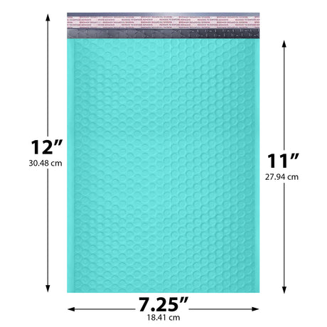 7.25x12 teal poly bubble mailer #1 padded shipping bag
