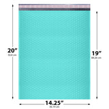 14.25x20 teal poly bubble mailer #7 padded shipping bag
