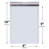 6x10 white poly bubble mailer #0 padded shipping bag