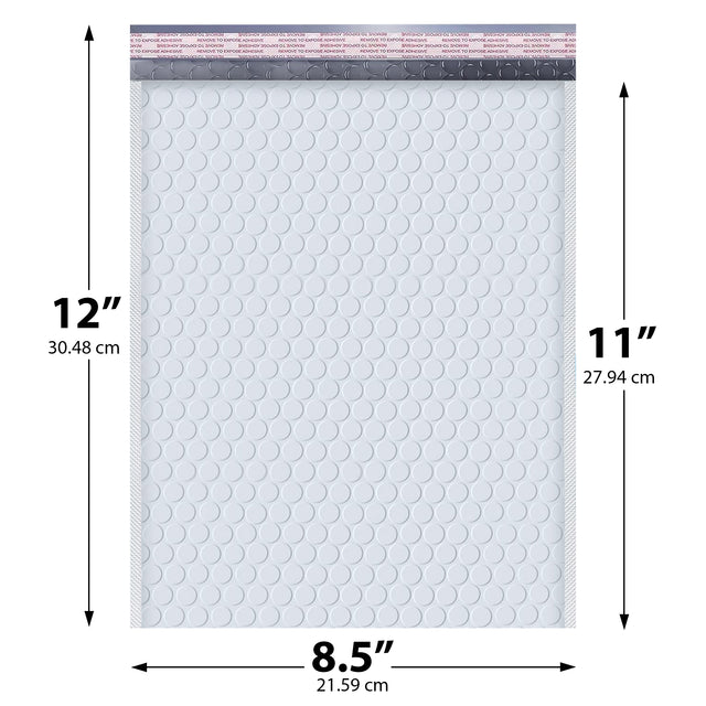 8.5x12 white poly bubble mailer #2 padded shipping bag
