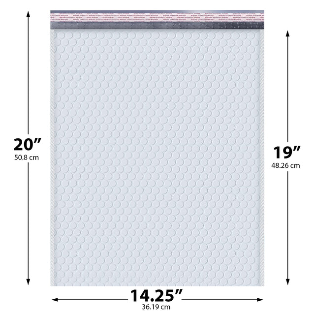 14.25x20 white poly bubble mailer #7 padded shipping bag
